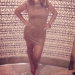 Faux Suede Dress